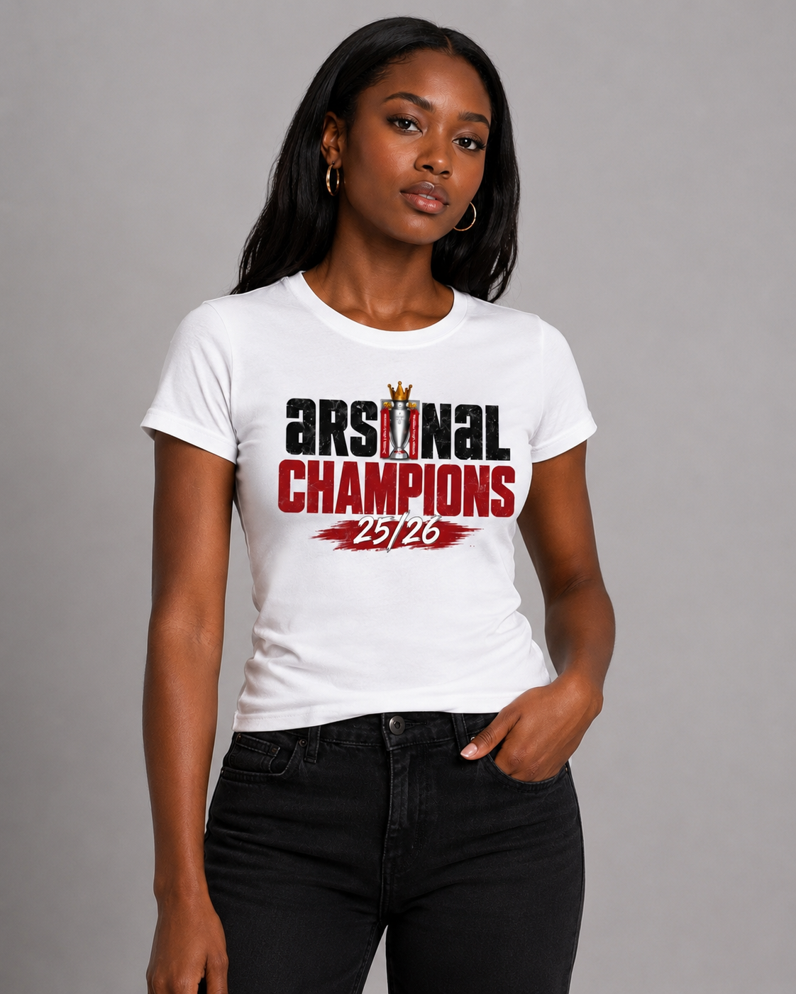 Champions- Womens White Fitted (STYLE 2)