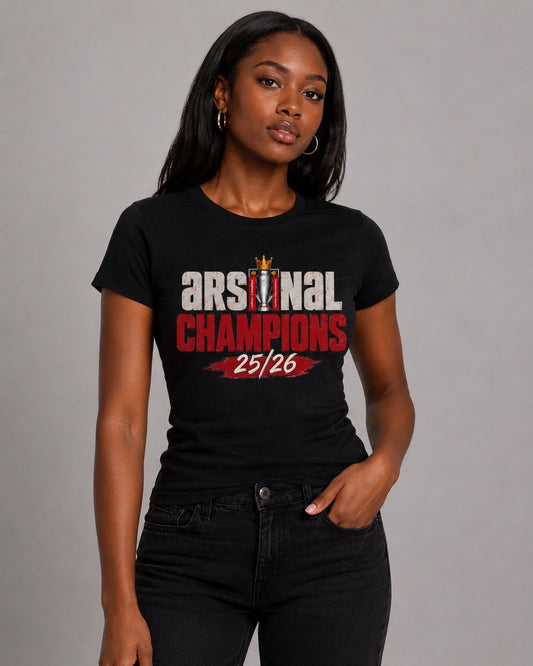 Champions- Womens Black Fitted (STYLE 2)